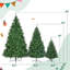 Arbre de Noël artificiel régulier (double) avec aiguilles vertes
