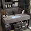 Ensemble de meuble-lavabo mural moderne flottant noir avec pierre frittée encastrable 35 po Chiverton-1957807516-1958656419-1958656418