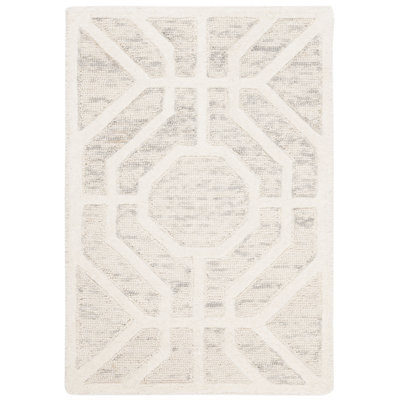 Tapis géométrique en laine touffeté à la main Deedgra