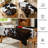 Black and white abstract design machine-washable polyester tablecloth-1191355718