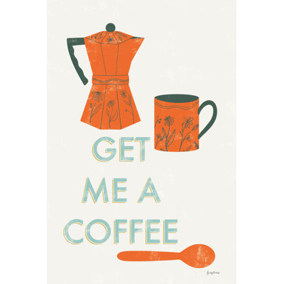 Retro Kitchen Coffee I by Becky Thorns - Wrapped Canvas Print