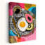 Vibrant Breakfast Plate Abstract Colorful Modern Fruit Tropical Wall Art Print 1 Piece Wrapped Canvas Wall Art-1015528417