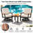 3-Piece Outdoor Conversation Set with Cushions