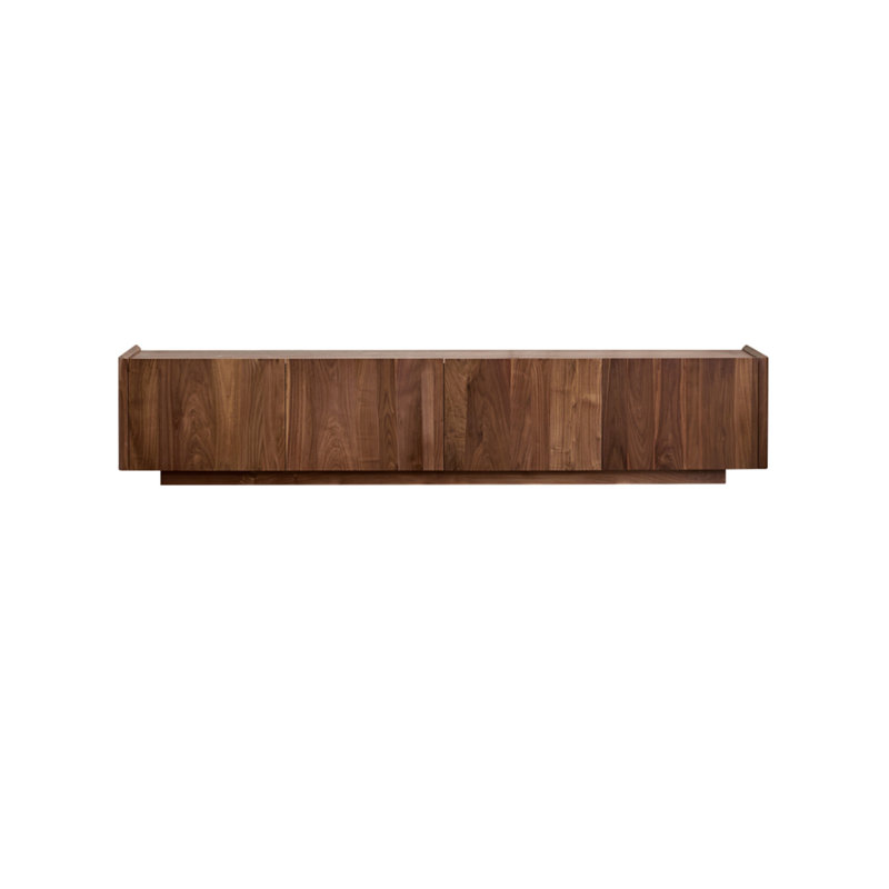 Meuble télé moderne et simple en bois de noyer, 78.74"