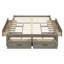 Full Size Platform Bed With 6 Storage Drawers-1606062182