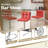 Swivel Upholstered Adjustable Height Counter Stool with Metal Frame-1267339235