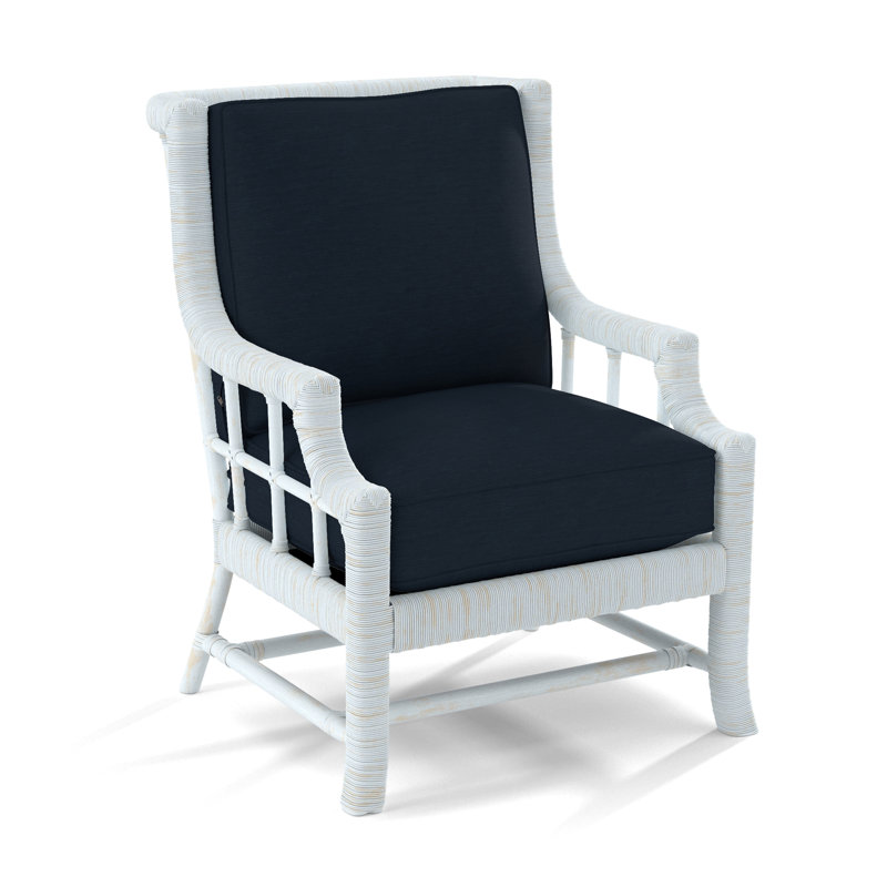 Lafayette Armchair, Bisque, White Performance Fabric; 0851-94