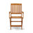 3 Piece Folding Patio Bistro Sets Outdoor Set Contains a Round Acacia Wood Coffee Table and 2 Folding Arm Chairs, 30x30 Inch, Natural Oil Oil