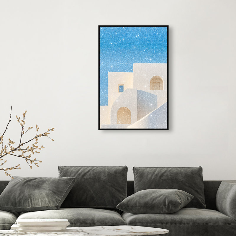 Island Minimalism Print by Oliver Gal, 31"H x 21"W, Black Floater Frame