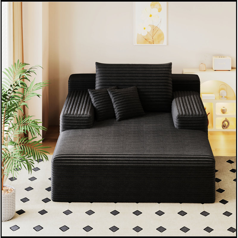 Méridienne 68 "* 51", Noir antique