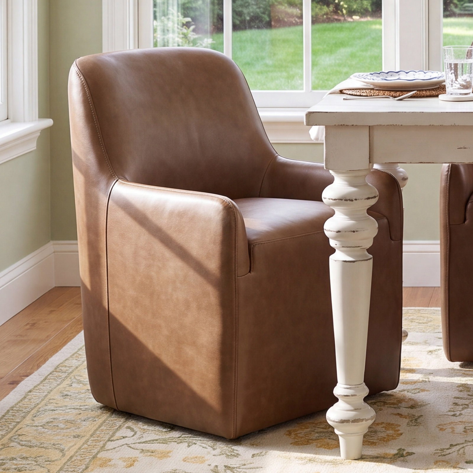 Genuine Leather Side Chair