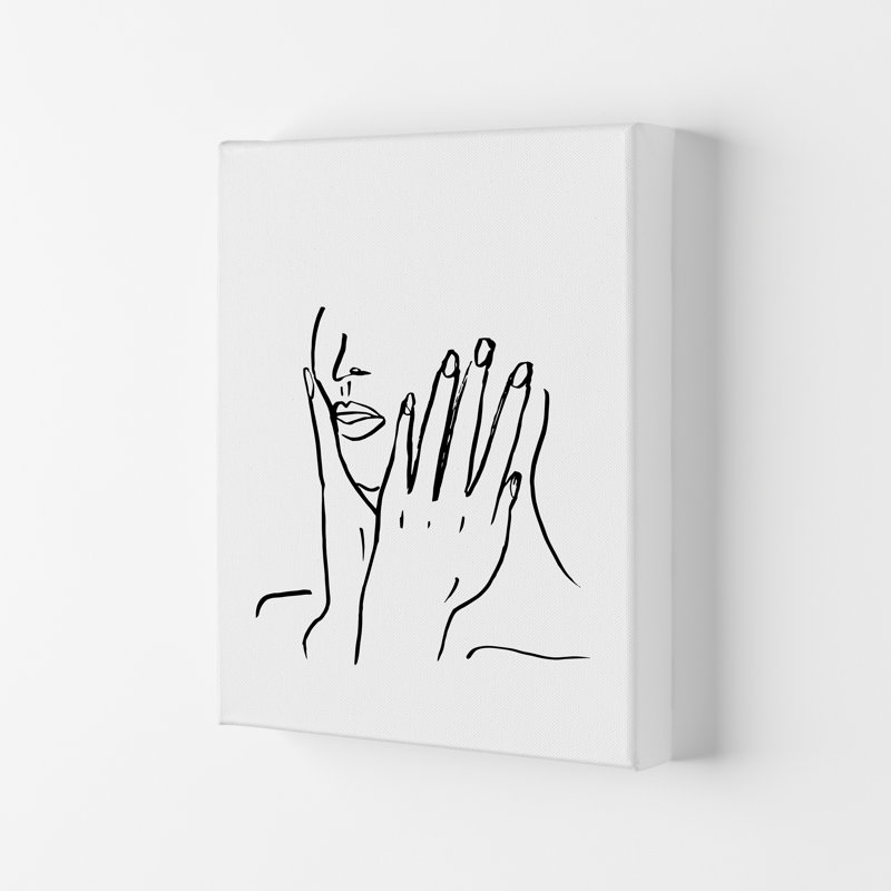 Face Hands Sketch3 by Planeta444 - Print, No Framed, 30cm H x 21cm W x 1cm D