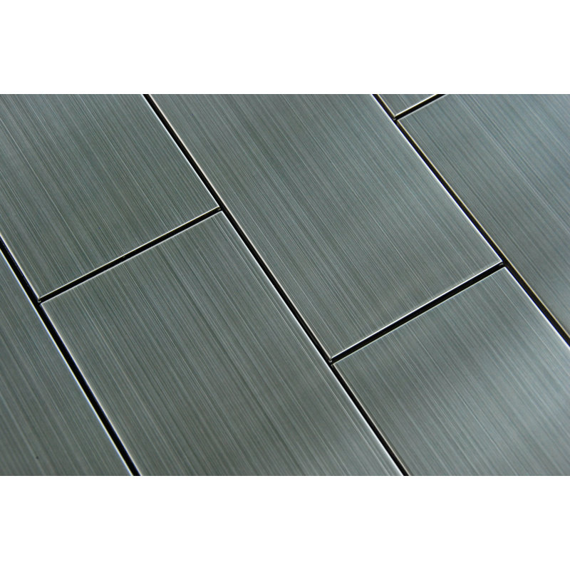 3" x 6" Metal Mosaic Subway Tile