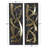 Metal Dimensional Abstract Home Wall Decor with Black Wood Backing-1382404633