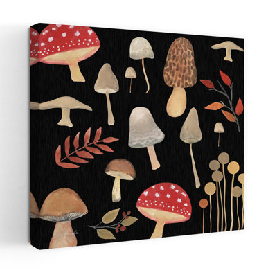 Contemporary Enchanted Mushrooms With Mushrooms Types Of Mushrooms Art