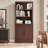 VAUXHILL & CO. Halston Multi-Depth Bookcase Adjustable Shelf Unit, Doors, Cherry