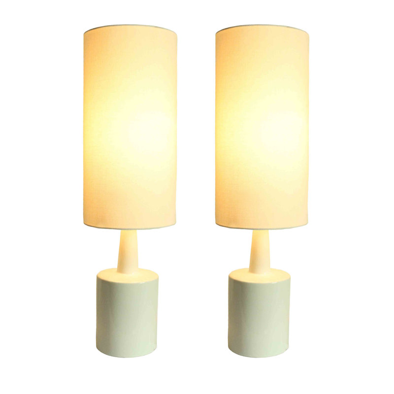 Shamong Ceramic Table Lamp, White