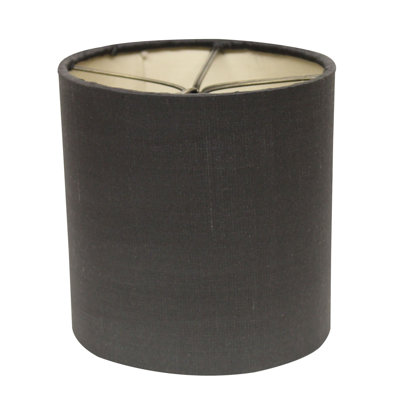 Graphite With Natural Lining Set Of 6 Drum Chandelier Lampshades