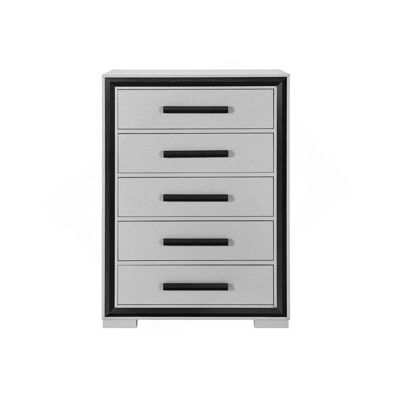 Commode à finition argentée élégante
