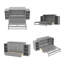 Lit escamotable pleine grandeur gris clair avec tiroirs et tablettes de rangement - Solution compacte pour les chambres d'amis et les chambres compactes-1084454056
