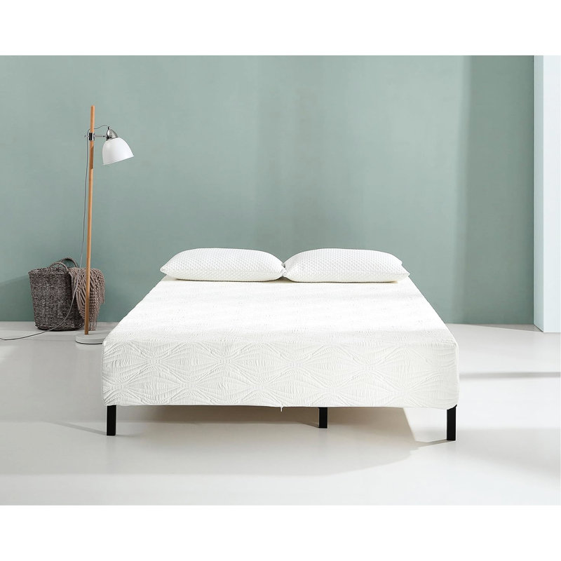 Matelas pour lit double en mousse viscoélastique imprégnée de gel, 7 pouces pour le soutien, fonction de refroidissement, configuration pratique roulée, mélange de base d'aspect blanc, rouleau compressé et facile à monter, conception