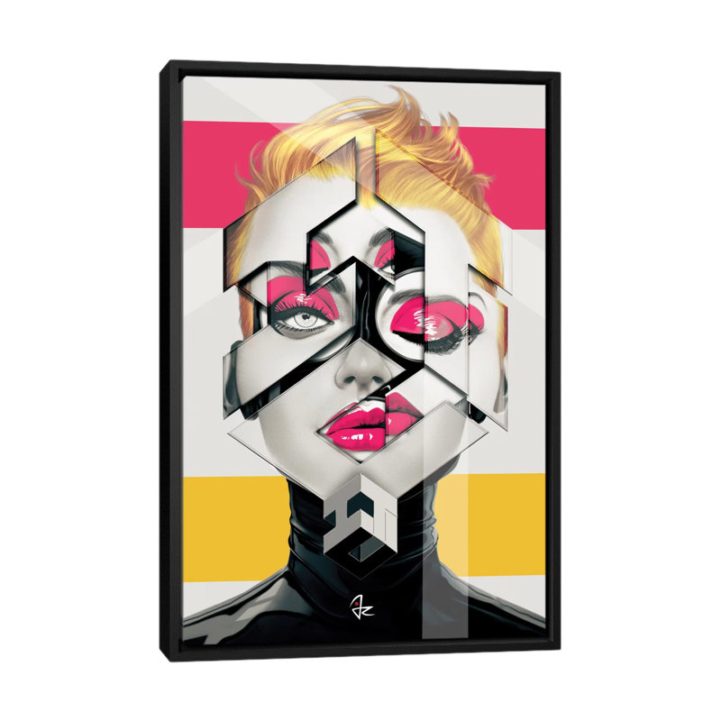 Forme ii, impression sur toile tendue, H 26 po x l 18 po x P 1,5 po, Toile avec cadre noir, Pas de tapis