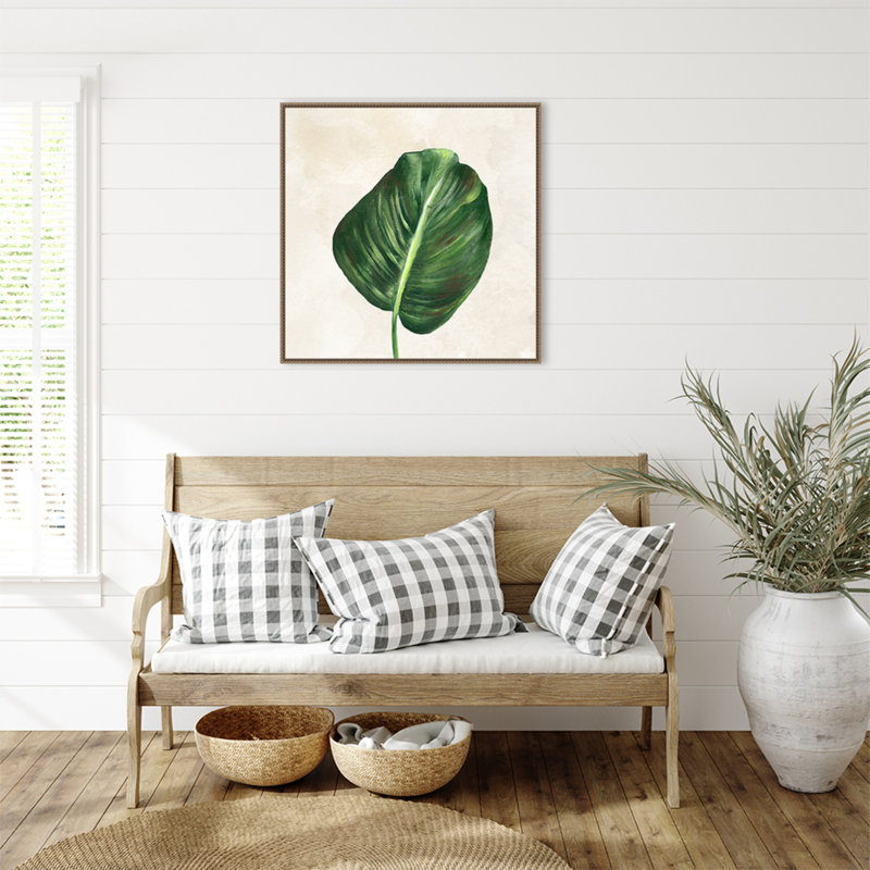 «Tropical Leaves I» par Lee C, reproduction d'art sur toile encadrée, 30" H x 30" W