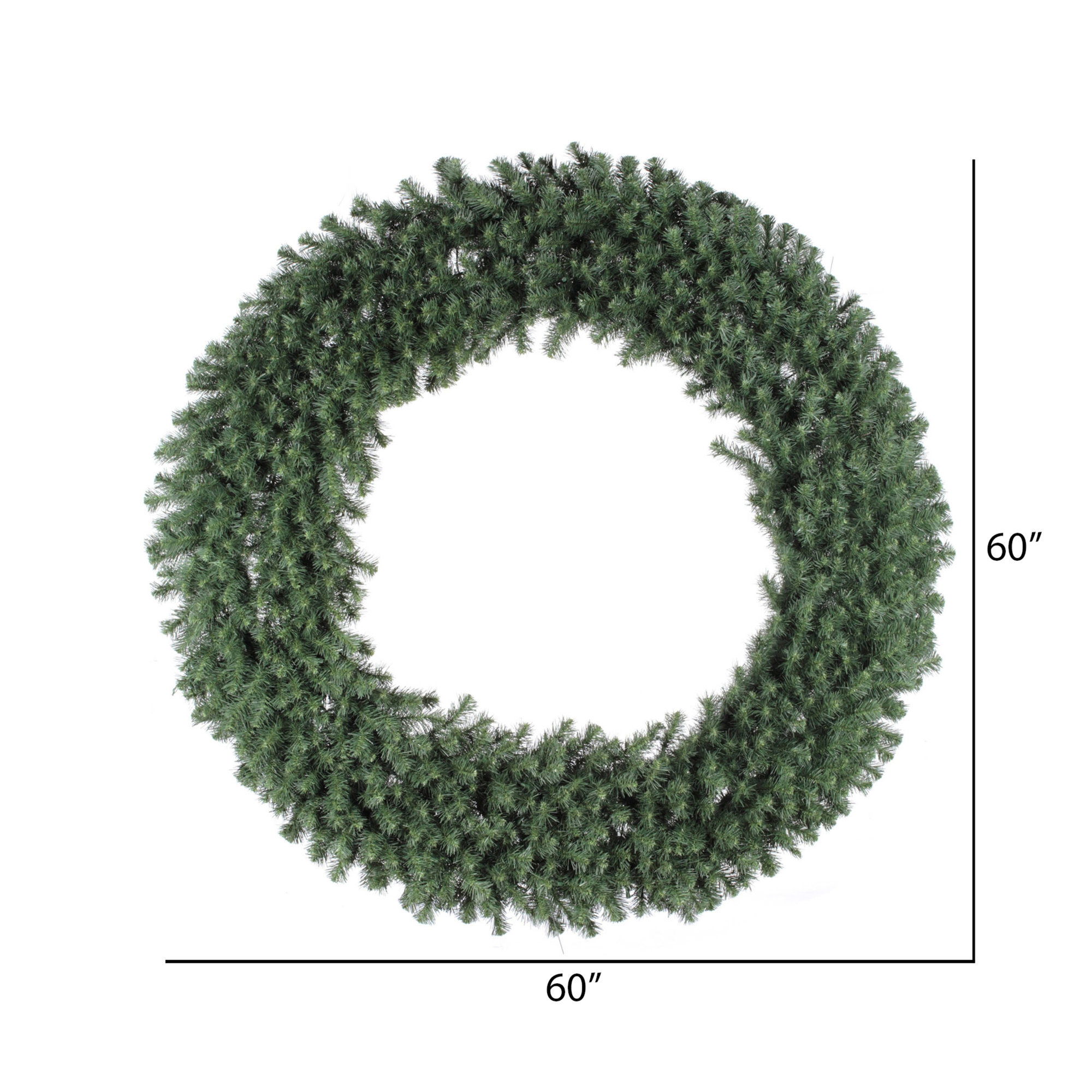Artificial Douglas Fir Wreath Unlit, 60" H