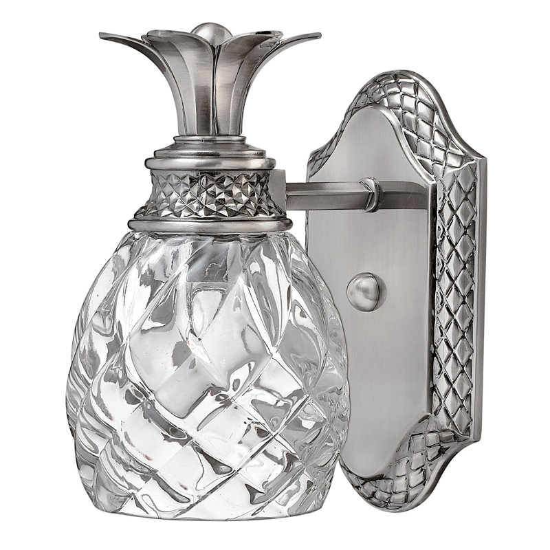 Plantation 1-Light Armed Sconce, Polished Antique Nickel