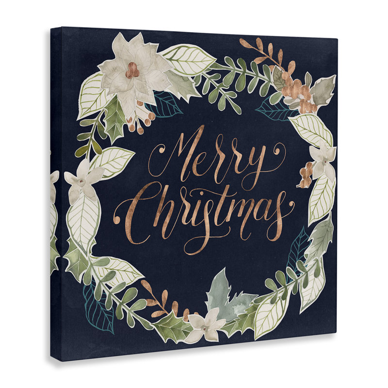 Art mural sur toile Traditional Christmas Wreath par Grace Popp, H 24 po x l 24 po