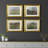 Vintage Landscape L  -4 Piece Set of Framed Prints
