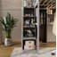 Structure de lit double pleine grandeur avec garde-robe intégrée, bureau d'étude, tablettes et lumières de rangement, conception peu encombrante pour la chambre à coucher-681100584
