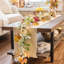  Guirlande d'automne pour manteau de cheminée, guirlande de feuilles d'agneau de 6 pi avec lumières, citrouilles brunes, centre de table de l'Action de grâce, décorations d'automne d'automne pour le foyer extérieur, décoration d'Halloween