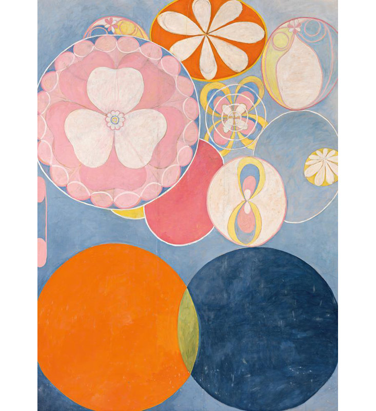 "Les dix plus grands, n ° 2, l'enfance" par Hilma Af Klint - Art mural sur toile tendue, H 24 po x l 17 po