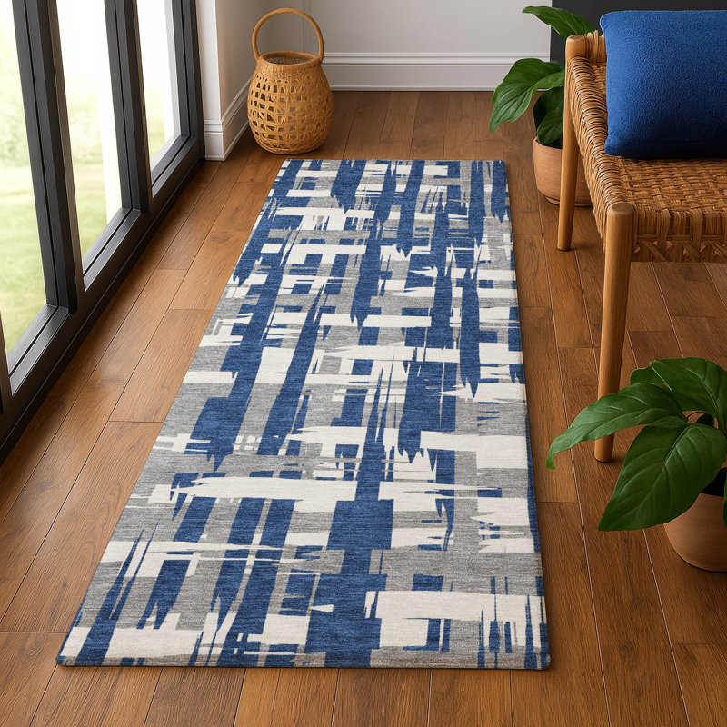 Premium Machine Washable Chelston AMF1849 Stripes Rug, Runner 2'3" x 7'6"