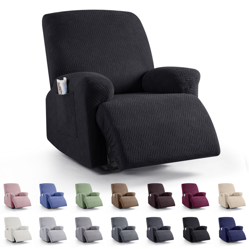 Housse pour fauteuil inclinable avec poches Wald, Noir