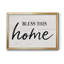 «Bless This Home», toile encadrée de qualité supérieure - prête à être accrochée-340166082-340166081