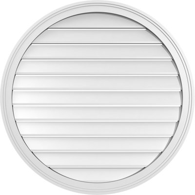 Round Surface Mount Signature Urethane Functional Gable Vent, Primed