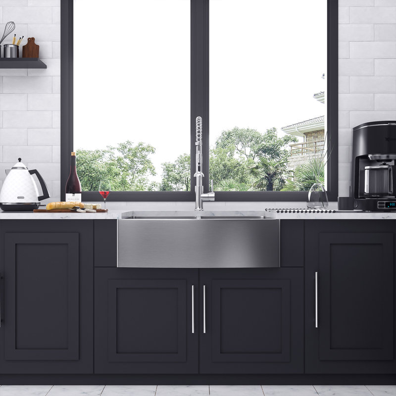 33'' L Double Bowl Stainless Steel Kitchen Sink
