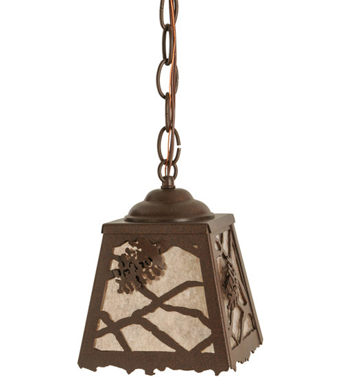 Rustic Lodge 1 - Light Pendant, Antique Copper, 11" - 40" H x 8.5" W x 8.5" D