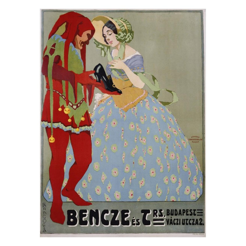 Bencze es Trs. Affiche par Geza Farago - Estampe numérique, H 28 po x l 22 po