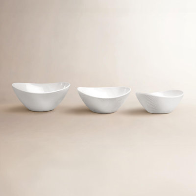 Highlands 3-Piece Porcelain Bowl Set