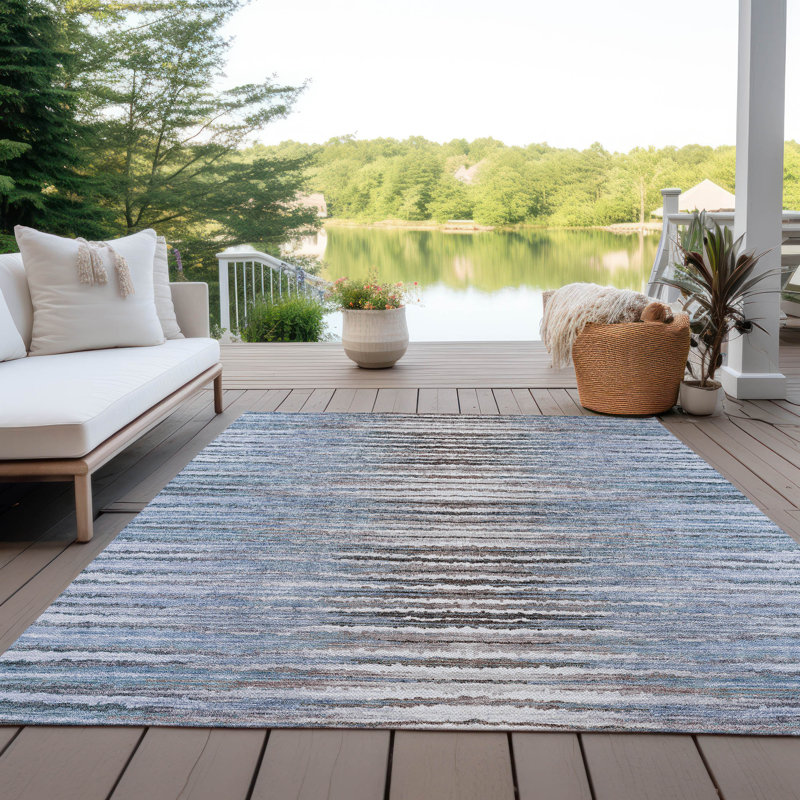 Altair Washable Abstract Indoor / Outdoor Rug, Rectangle 9' x 12'