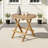 Solid Teak Round Folding Side Table - Indoor & Outdoor Patio End Table