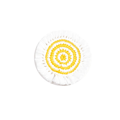 Woven Fringe Coasters - White & Canary Yellow