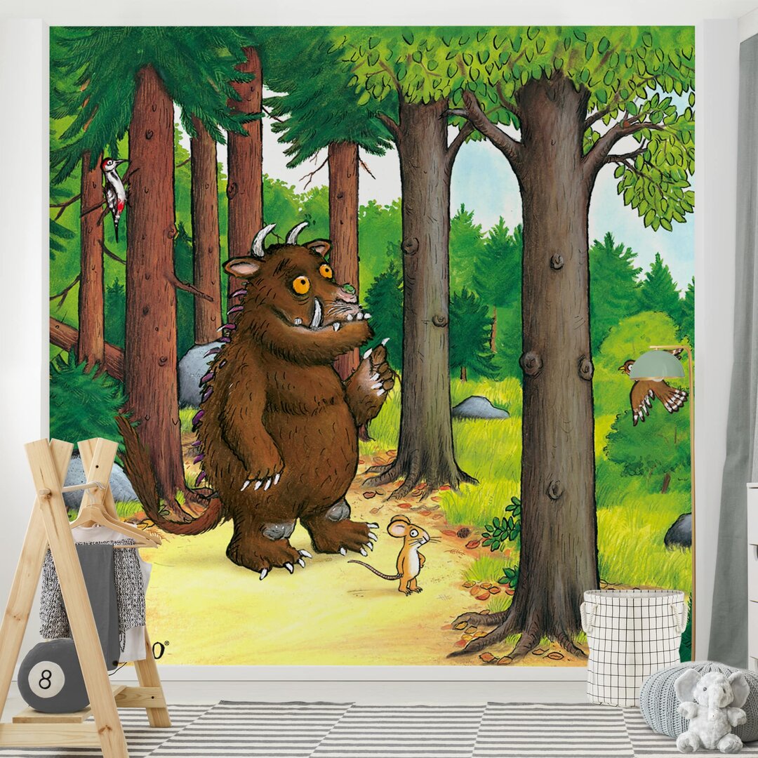 Geprägte Matte Fototapete Gruffalo - Waldspaziergang 3,36 m x 3,36 m