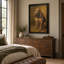 Rustic Bloodhound Framed Canvas Wall Art