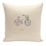 Decorative Bicycle Pillow Cover & Insert