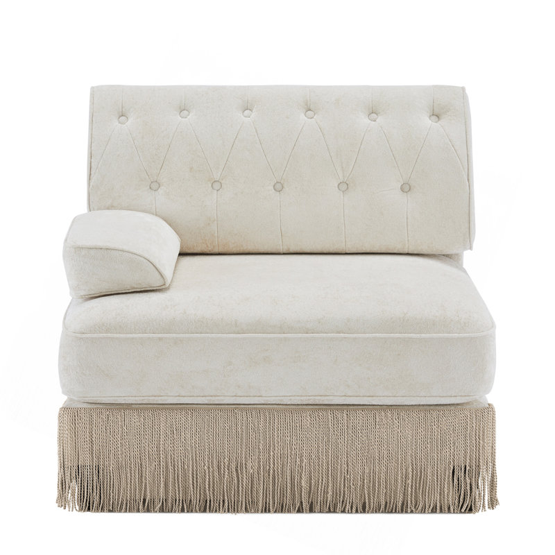 Canapé en velours LSF - Beige, Beige