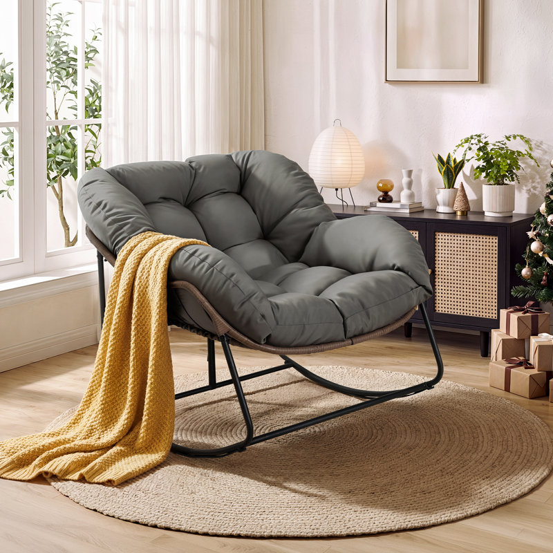 Outdoor Rocker Chair, Grey